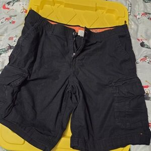 Black Mens Cargo Shorts